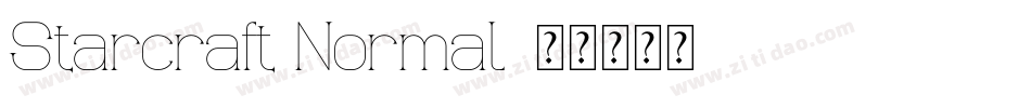 Starcraft Normal字体转换